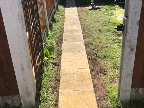 Abergele steps and garden paths.