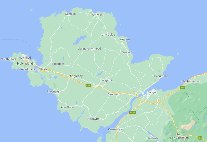 Gele Sweep area of operations on Anglesey including Menai Bridge, Llangefni, Caernarfon.