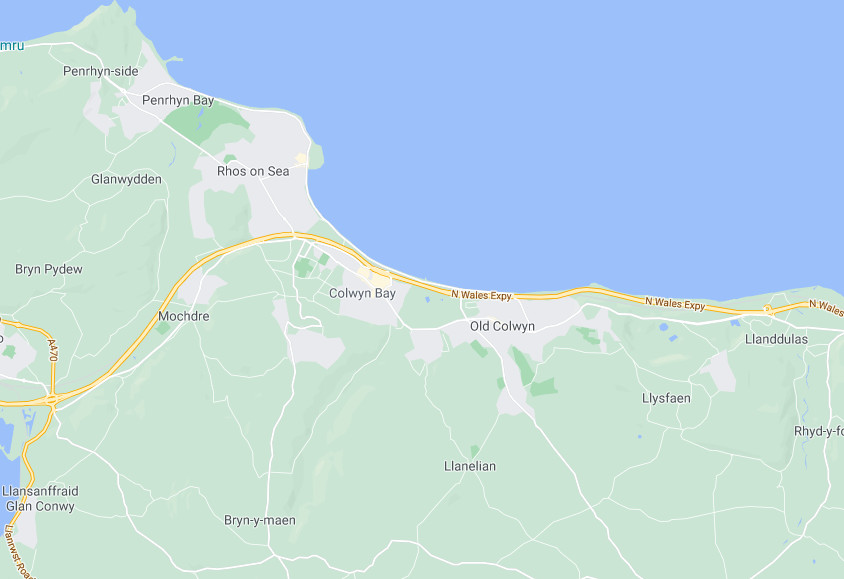 Gele Sweep area of operations around Rhos On Sea, Penrhyn Bay, Mochdre, Glanwyddan.